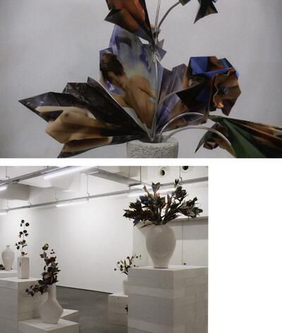 2008, Ytongblokken, papier, aluminiumdraden, houten laadborden, Heidi Voet