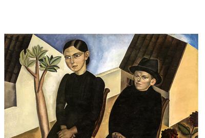 Gustave Van de Woestyne, Gaston en zijn zuster, 1923, olieverf op doek, 