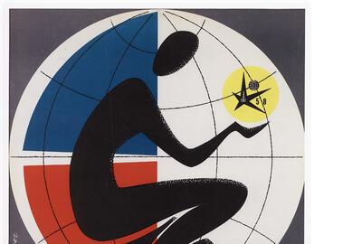 Tweede officiële affiche van Expo 58 door Jacques Richez 