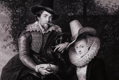 Ch. Hess (naar P.P. Rubens),  Rubens en zijn eerste echtgenote